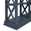 TREXM Console Table with 3-Tier Open Storage Spaces and "X" Legs, Narrow Sofa Entry Table for Living Room, Entryway and Hallway (Navy Blue) - as Pic