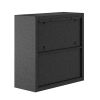 Manhattan Comfort Fortress 30" Floating Textured Metal Garage Cabinet with Adjustable Shelves in Grey - Default Title