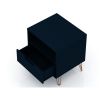 Manhattan Comfort Rockefeller 1.0 Mid-Century- Modern Nightstand with 1-Drawer in Tatiana Midnight Blue - Default Title