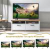 41.5 Inch Modern TV Stand with 2 Cabinets for TVs up to 48 Inch - White