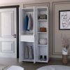 Austin White 1-Drawer Armoire Closet - as Pic