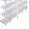 5 Tier Bookcase Home Office Open Bookshelf, Vintage Industrial Style Shelf with Metal Frame, MDF Board - White