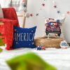 4th of July Decorations Pillow Covers Stripes Patriotic Throw Pillow Covers - white