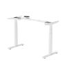 Height Adjustable Dual Motor Load Ergonomic Electric Standing Desk Frame 3-Stage With Memory Controller - Frame Only - White