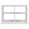 Console Table with 3-Tier Open Storage Spaces and 'X' Legs, Narrow Sofa Entry Table for Living Room, Entryway and Hallway  - White