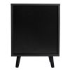 2 of Bedside Cupboard with 1 Drawer and Short Legs;  End Table with Storing Shelf;  Indoors XH - Black