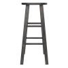 Element 2-Pc Square Leg Bar Stool Set; Oyster Gray - 16270