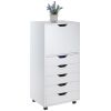 Halifax Tall Storage Cabinet; 5-Drawer; White - 10616