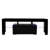 Modern Hot Style Accent Furniture Home Living Room Modern Tv Stand With Adjustable Led System  - Black