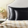 Silk Pillowcase for Hair and Skin, Mulberry Silk Pillow Cases 2Pack - Black - 48X74cm