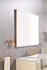 48x 36Inch LED Mirror Bathroom Vanity Mirror with Back Light;  Wall Mount Anti-Fog Memory Large Adjustable Vanity Mirror - Gold