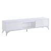 ACME Raceloma TV stand , LED, White & Chrome Finish 91995 - as pic