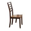 Captivating Side Chair - Cordovan Cherry Finish, Ladder Back - Optimal Comfort, Farmhouse or Style-Blending Environments, Set of 2 Chairs - as Pic