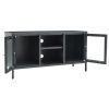 TV Stand Anthracite 41.3"x13.8"x20.5" Steel and Glass - Anthracite