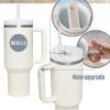 1200ml Stainless Steel Mug Coffee Cup Thermal Travel Car Auto Mugs Thermos 40 Oz Tumbler with Handle Straw Cup Drinkware New In - O - 1200ml