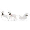 Reindeer & Sleigh Christmas Decoration 60 LEDs Outdoor White - White