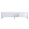 ACME Raceloma TV stand , LED, White & Chrome Finish 91995 - as pic