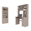 Tucson 2 Piece Office Set, Bookcase + Desk , Light Gray - Light Gray