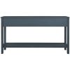 TREXM Rustic Entryway Console Table, 60" Long Sofa Table with two Different Size Drawers and Bottom Shelf for Storage (Navy) - as Pic