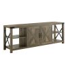 ACME Abiram TV Stand in Rustic Oak Finish LV01000 - as pic