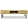 TV Stand 47.2"x13.8"x13.8" Solid Teak - Brown