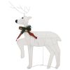 Reindeer & Sleigh Christmas Decoration 60 LEDs Outdoor White - White