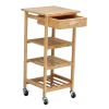 Oceanstar Bamboo Kitchen Trolley - BKC1378