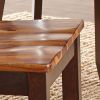 Captivating Side Chair - Cordovan Cherry Finish, Ladder Back - Optimal Comfort, Farmhouse or Style-Blending Environments, Set of 2 Chairs - as Pic