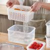 Storage Box Fridge Organizer Fresh Vegetable Fruit Boxes Drain Basket Storage Containers Pantry Kitchen Organizer For Kitchen - 1700ML