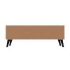 Manhattan Comfort Doyers 53.15 Mid-Century Modern TV Stand in White and Nut Brown - Default Title