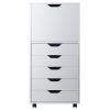 Halifax Tall Storage Cabinet; 5-Drawer; White - 10616