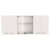 Norfolk 2 Piece Kitchen Set, Kitchen Island + Upper Wall Cabinet , White /Walnut - White/Onyx