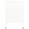 TV Stand White 41.3"x13.8"x20.5" Steel and Glass - White