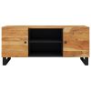 TV Stand 41.3"x13"x18.1" Solid Wood Acacia - Black