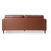 Mirod Comfy 3-seat Sofa with Wooden Legs, PU, for Living Room and Study - as Pic