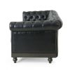 Mirod Comfy 3-Seat Sofa with Wooden Legs, Retro Style for Living Room and Study - as Pic