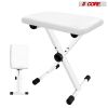 5 Core Adjustable Keyboard Bench 16.3 - 19.6 Inch X style Bench Piano Stool Chair Thick And Padded Comfortable Guitar Stools & Seats - KBB 02 WH - whi