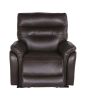 Contemporary Top-Grain Leather Recliner Set - Power Footrest, Power Headrest - Control Panel, USB Port, Home Button - as Pic