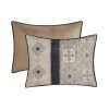 7 Piece Jacquard Comforter Set with Throw Pillows - as Pic