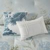 6 Piece Oversized Cotton Comforter Set with Throw Pillow - as Pic