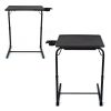 Adjustable TV Tray Table with Cup Holder;  Folding TV Dinner Table with 6 Height and 3 Tilt Angle Adjustments - Black2