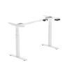 Height Adjustable Dual Motor Load Ergonomic Electric Standing Desk Frame 3-Stage With Memory Controller - Frame Only - White