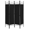 6 Feet 4-Panel Folding Freestanding Room Divider - Black