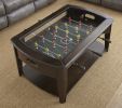 Foosball Cocktail Table - Tempered Glass Insert, Locking Casters, Fully Operational Game - Fun Addition to Game or Living Room - as Pic