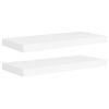 Floating Wall Shelves 2 pcs White 23.6"x9.3"x1.5" MDF - White