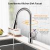 Kitchen Faucets Single Handle Kitchen Sink Faucet Brushed Nickel Stainless Steel Pulldown Head Faucet - Silver