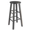 Element 2-Pc Square Leg Bar Stool Set; Oyster Gray - 16270