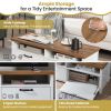 41.5 Inch Modern TV Stand with 2 Cabinets for TVs up to 48 Inch - White