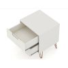 Manhattan Comfort Rockefeller 2.0 Mid-Century Modern 2-Drawer Nightstand in Off White - Default Title