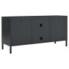 TV Stand Anthracite 41.3"x13.8"x20.5" Steel and Glass - Anthracite